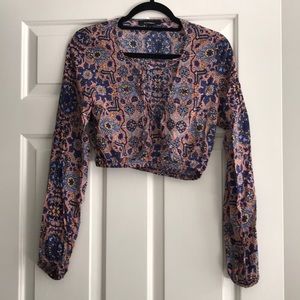 Patterned Crop Top